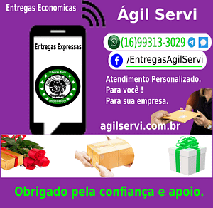 Entregas Rápidas e Personalizadas AgilServi modalidade de entregas de documentos com motoboy para entregas rápidas econômicas. Ágil Servi a empresa de motoboy para entregas que te atende no momento que precisa. Com rapidez, segurança, pontualidade e responsabilidade.